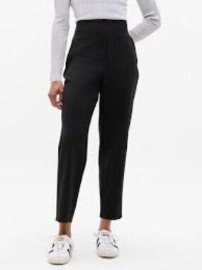Athleta Endless High Rise Ankle Pant Womens 2P Petite Black Pull On Stretch Work